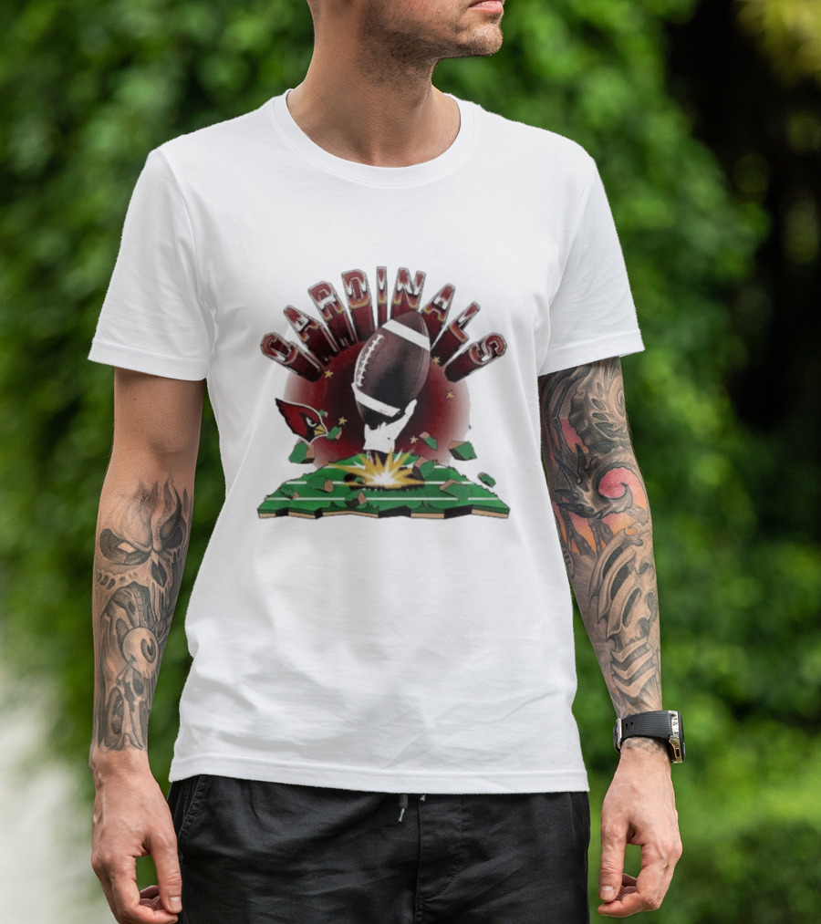 Cardinals 2026 Explode Clubhouse Football Breakthrough T-Shirt
