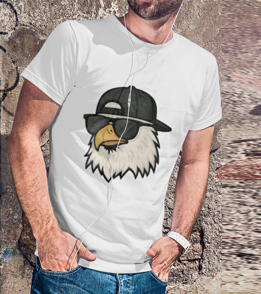 Bald Eagle Cool Sunglasses Hat T-Shirt