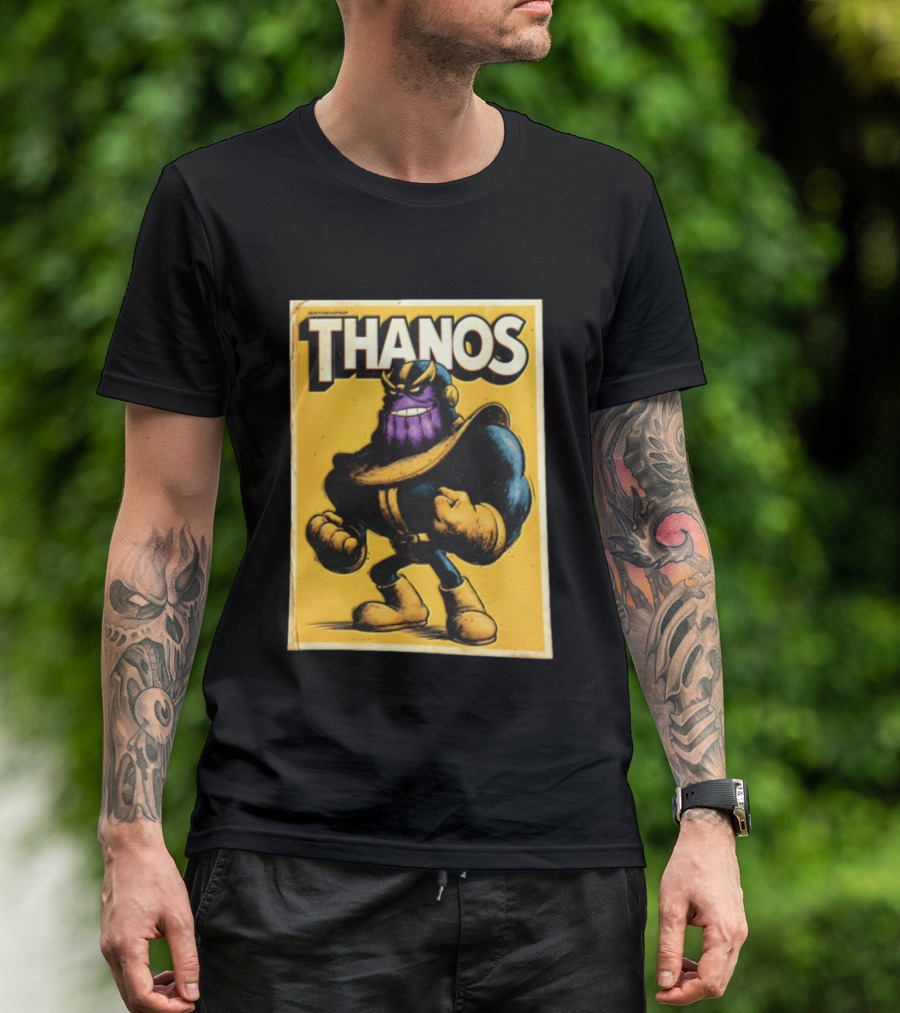 Thanos Marvel Superhero Purple Alien Villain Clenched Fist T-Shirt