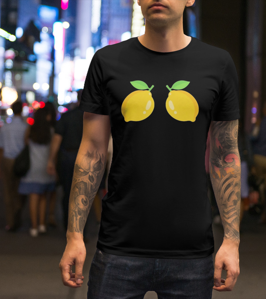 Two Lemons Minimalist Citrus Fruit T-Shirt