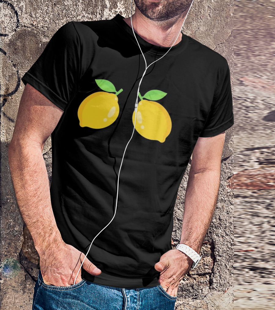 Two Lemons Minimalist Citrus Fruit T-Shirt