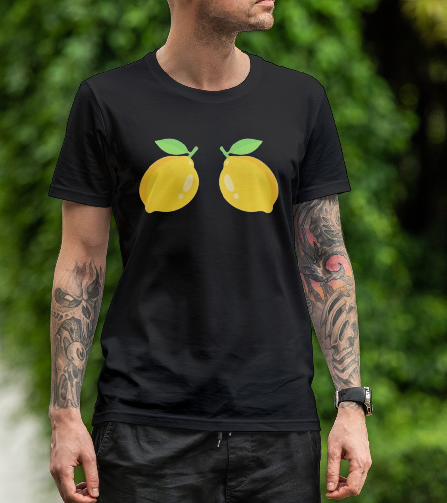 Two Lemons Minimalist Citrus Fruit T-Shirt