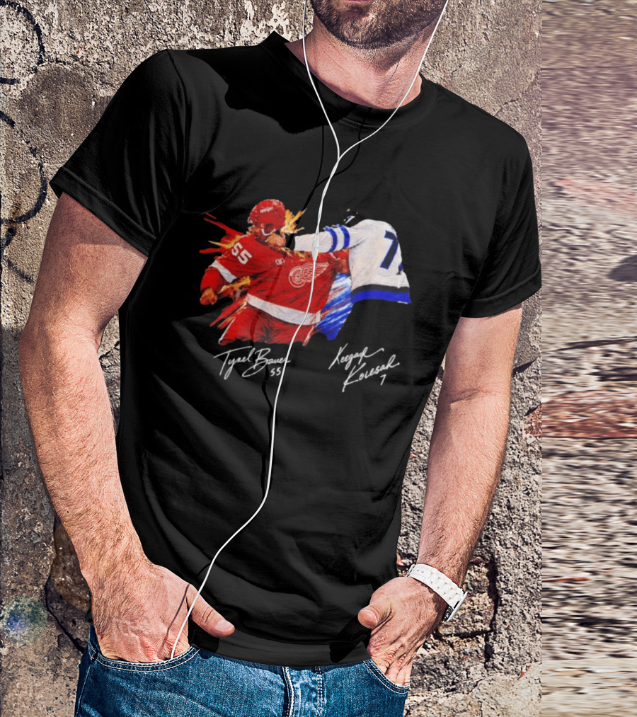 Tyrel Bauer 55 Vs Keegan Kolesar 7 Hockey Clash T-Shirt