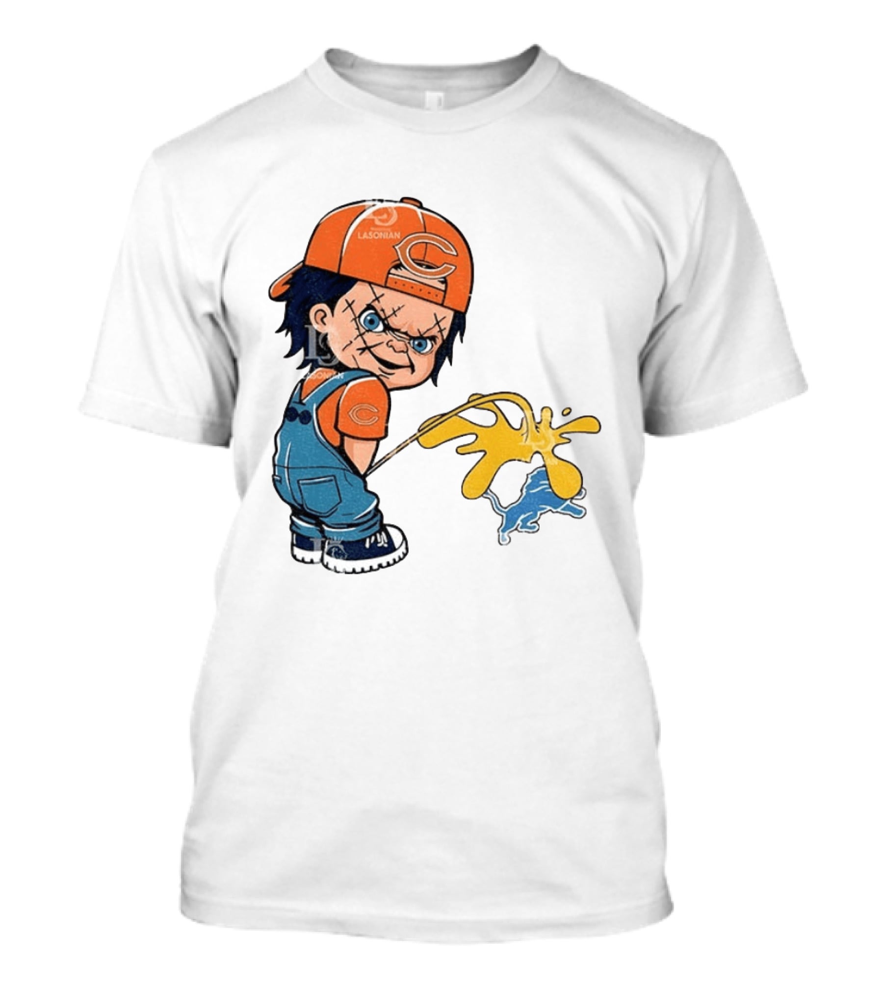 Chicago Bears Chucky Piss On Detroit Lions Rivalry Meme T-Shirt