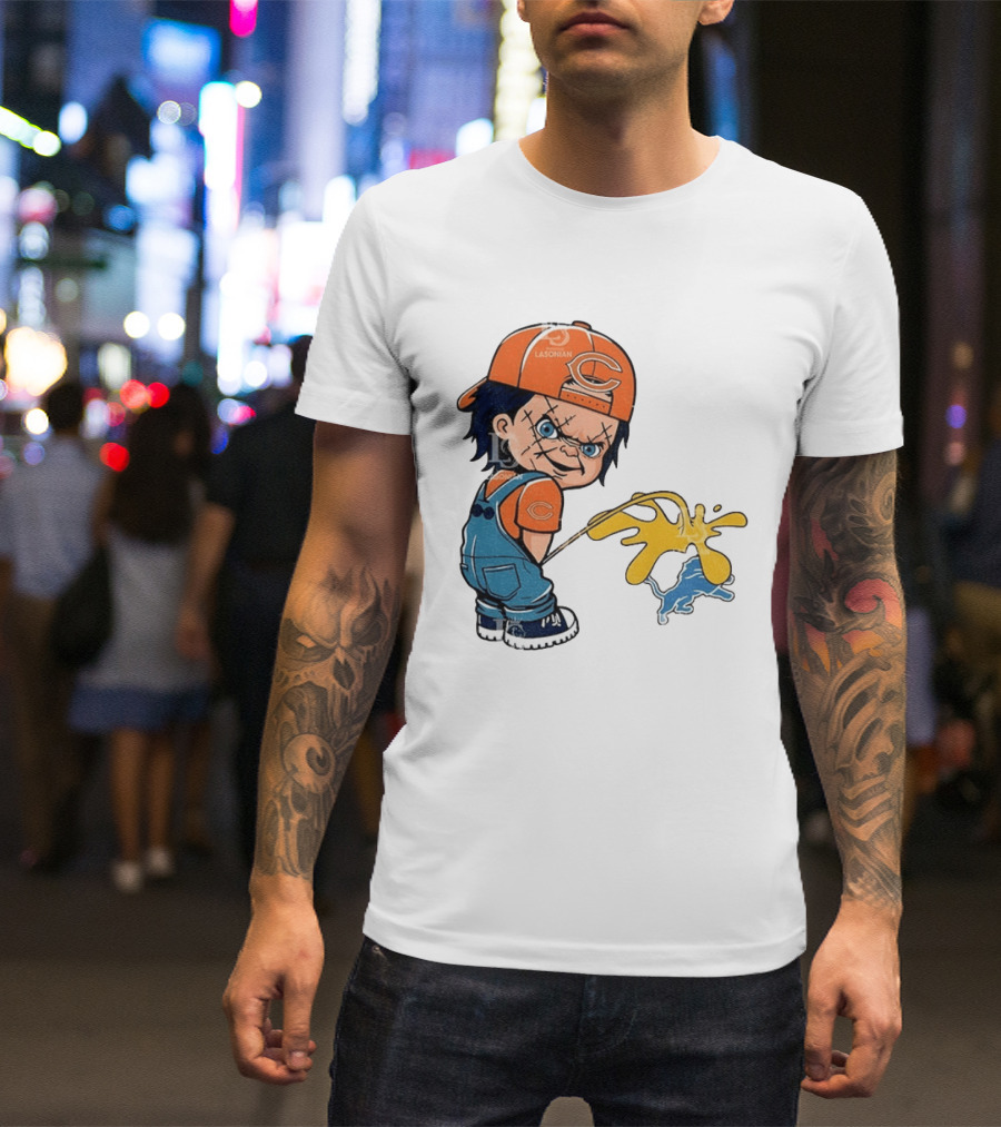 Chicago Bears Chucky Piss On Detroit Lions Rivalry Meme T-Shirt