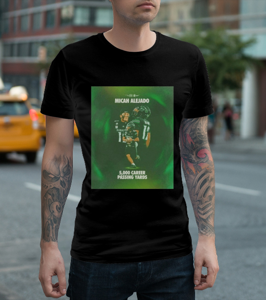 Micah Alejado 5000 Career Passing Yards Honolulu Football T-Shirt