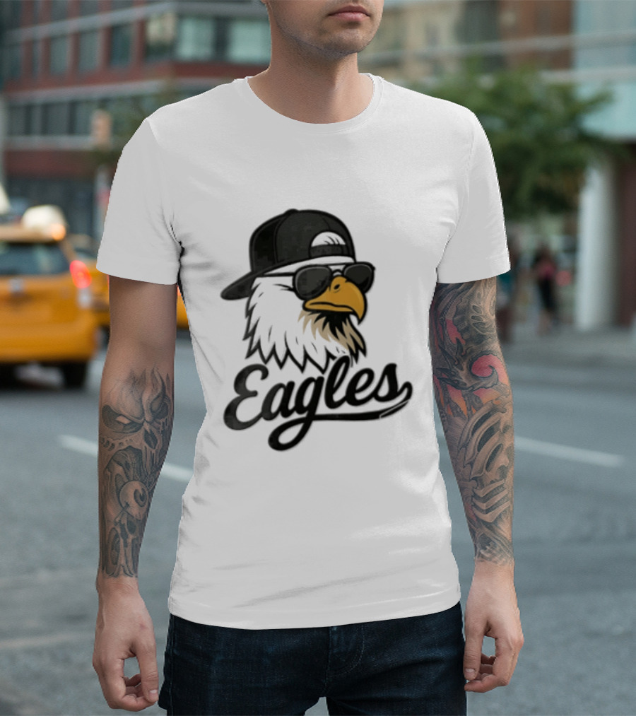 Philadelphia Eagles Eagle Sunglasses Baseball Cap Sports Fan T-Shirt