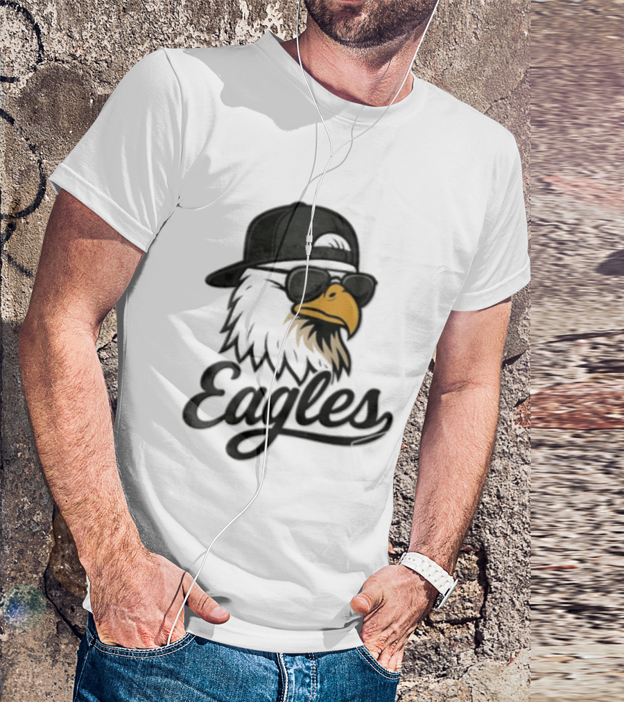Philadelphia Eagles Eagle Sunglasses Baseball Cap Sports Fan T-Shirt