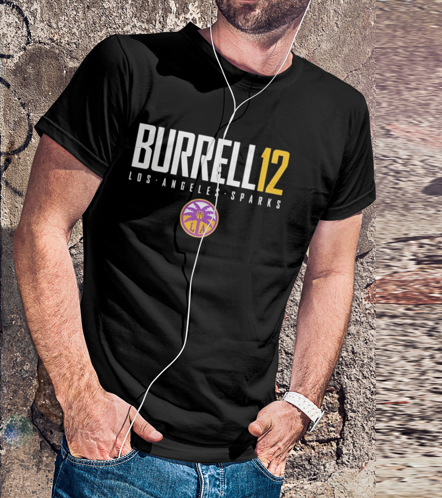 Burrell 12 Los Angeles Sparks WNBA Basketball T-Shirt