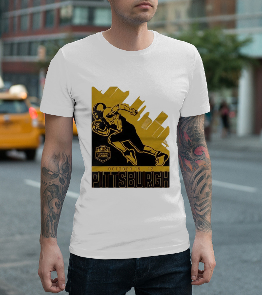 Pittsburgh 412 Football Classic October 15 17 Running Player T-Shirt