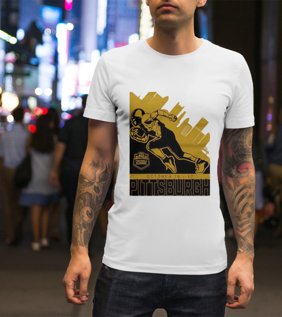 Pittsburgh 412 Football Classic October 15 17 Running Player T-Shirt