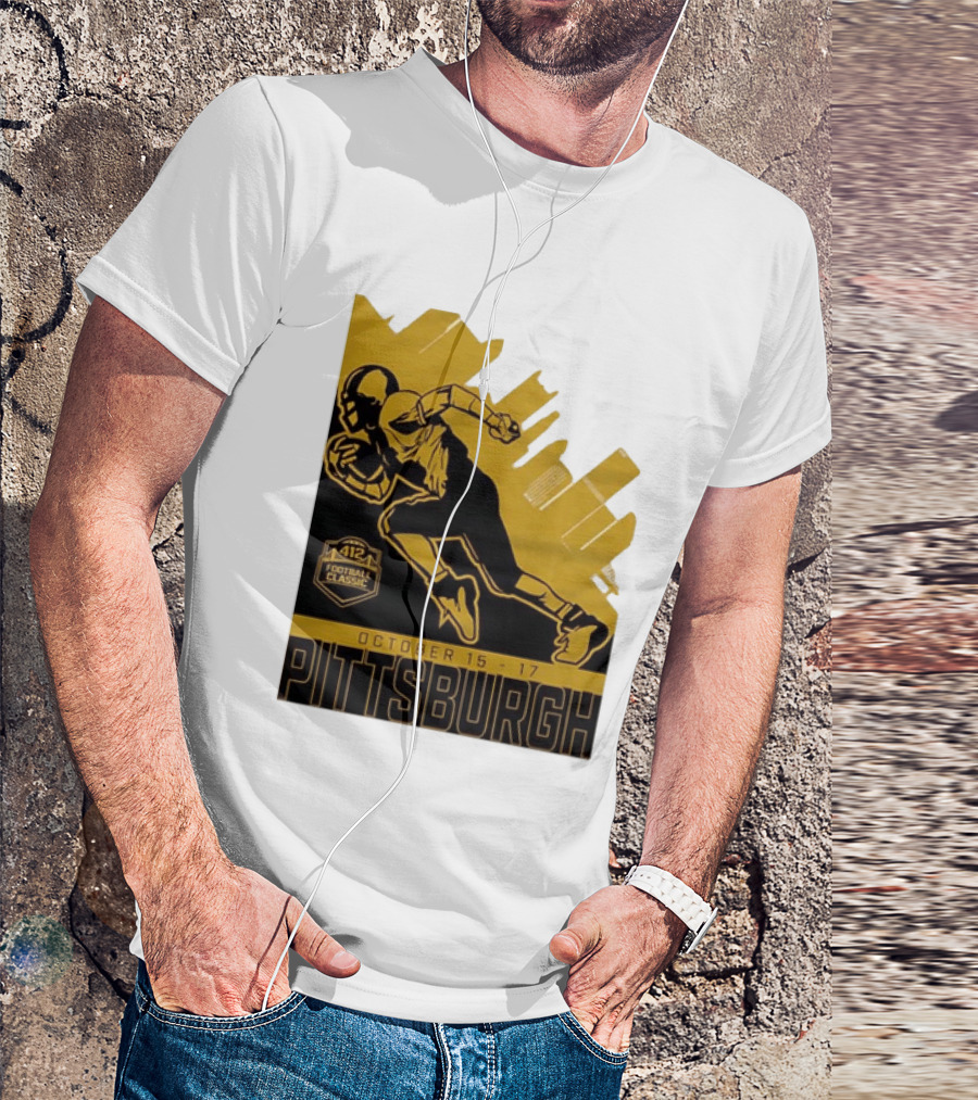 Pittsburgh 412 Football Classic October 15 17 Running Player T-Shirt