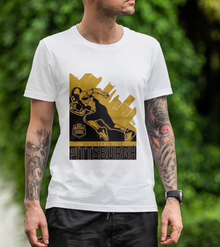 Pittsburgh 412 Football Classic October 15 17 Running Player T-Shirt