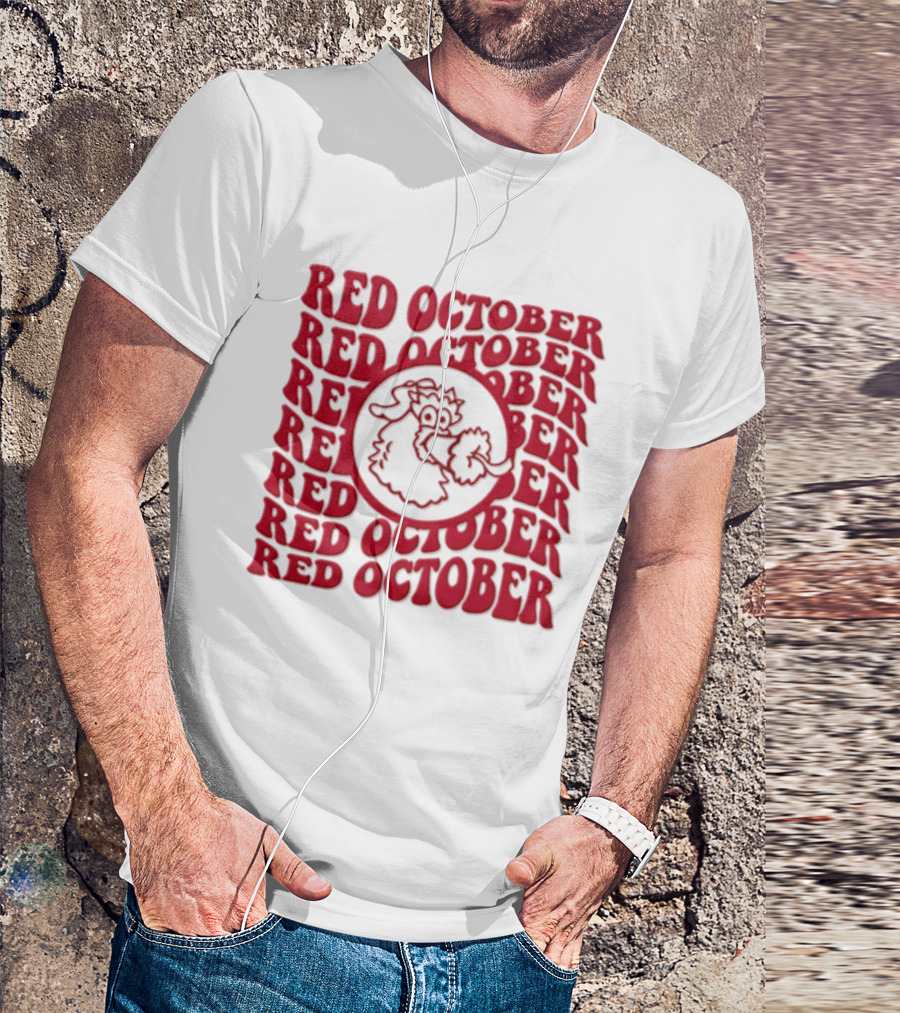 Philadelphia Phillies Red October 2023 Fan Gear With Phillie Phanatic T-Shirt