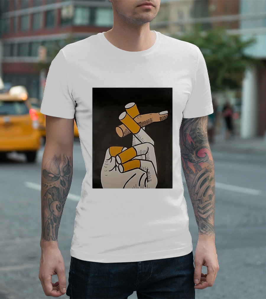 Hand With Cigarettes Smoker T-Shirt