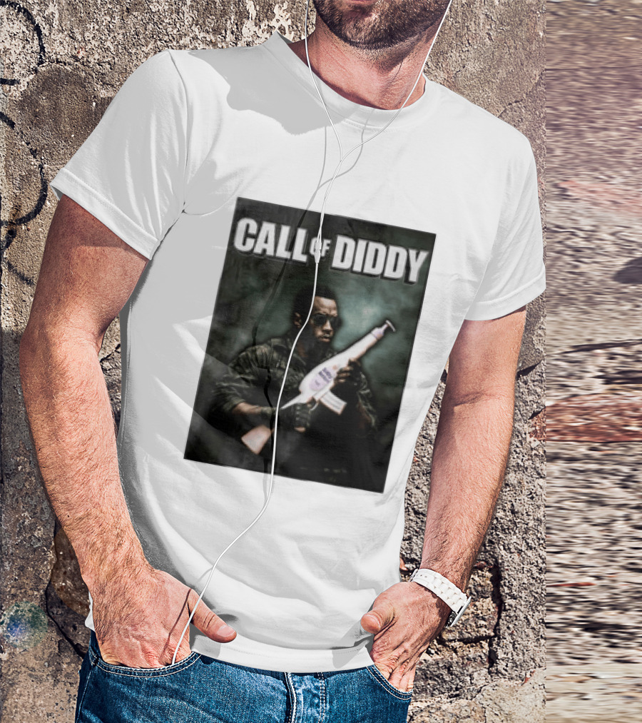 Call Of Diddy Sean Combs Parody Lotion Gun T-Shirt