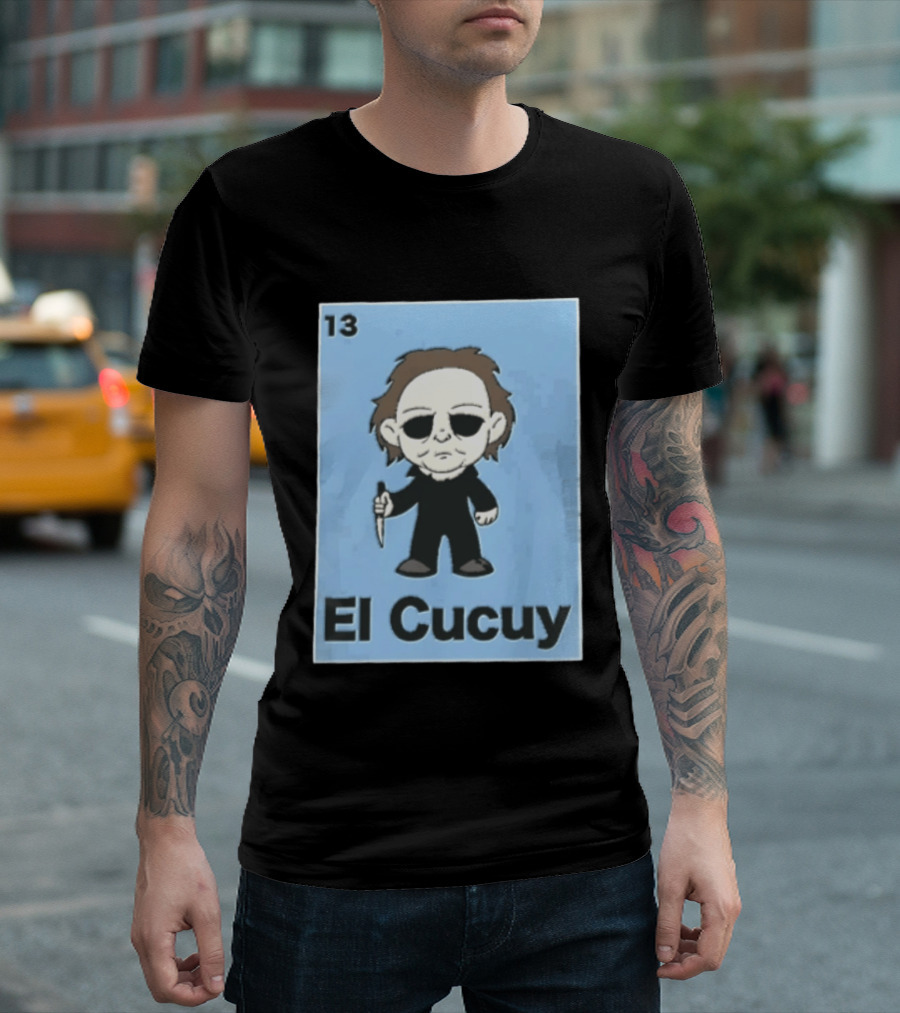 13 El Cucuy Michael Myers Chibi Holding Knife T-Shirt