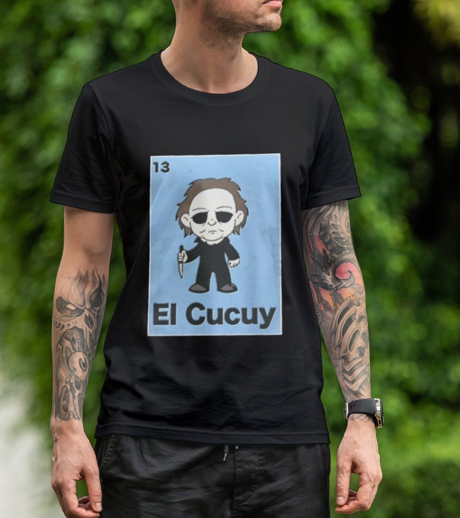 13 El Cucuy Michael Myers Chibi Holding Knife T-Shirt