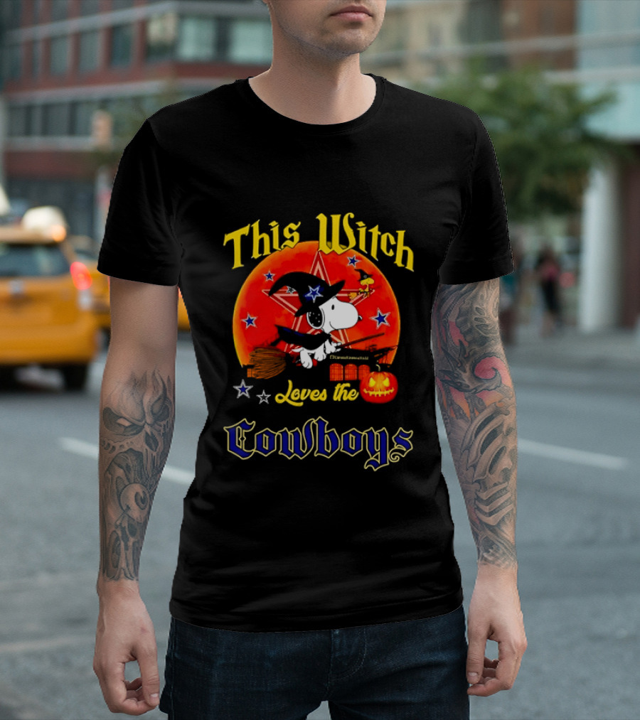 This Witch Loves The Cowboys Snoopy Halloween T-Shirt