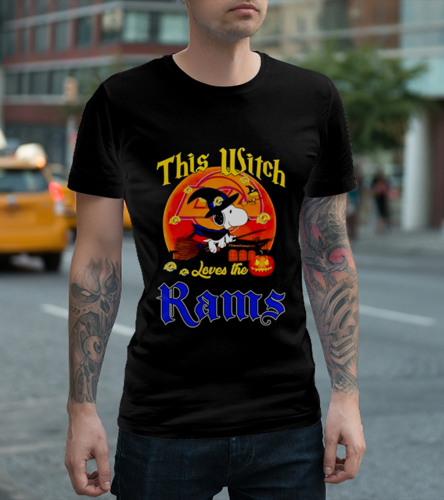 This Witch Loves The Los Angeles Rams Snoopy Halloween T-Shirt