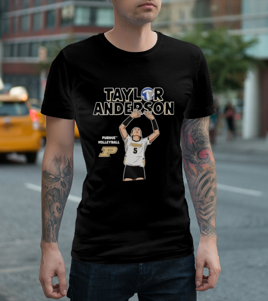 Purdue Volleyball Taylor Anderson Number 5 T-Shirt