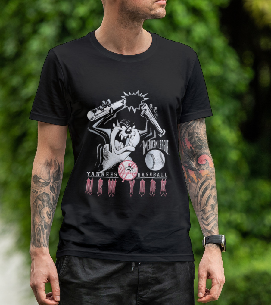 Taz New York Yankees Baseball 1997 MLB Bat Yankees Yankees Baseball New York T-Shirt