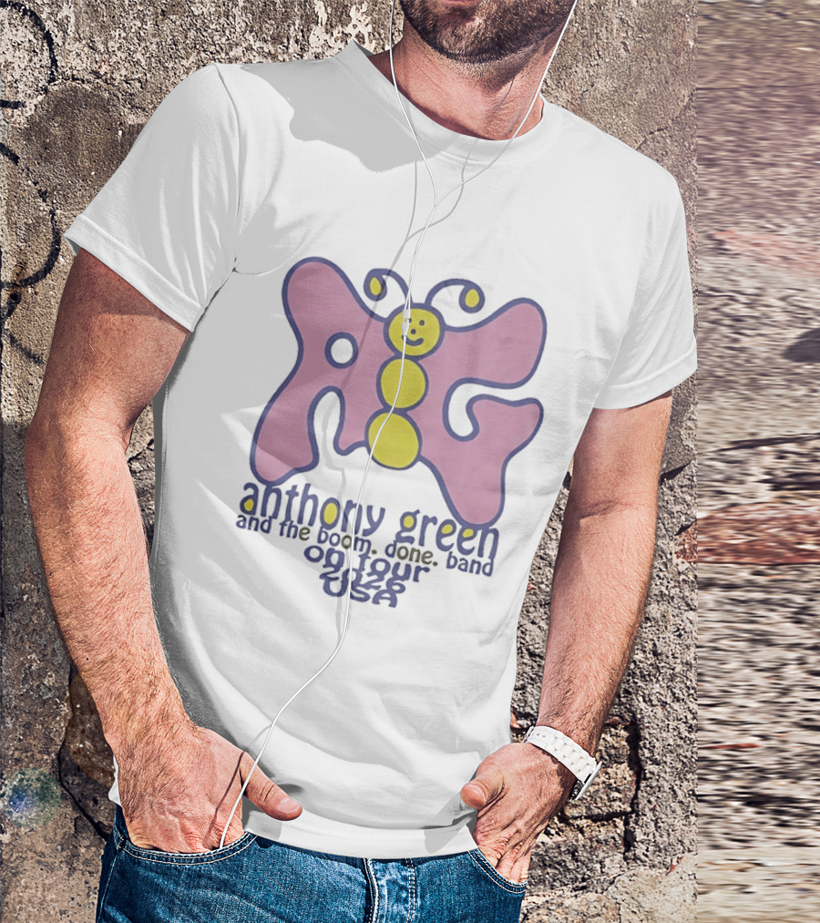 Anthony Green And The Boom Done Band On Tour 2026 Usa Butterfly T-Shirt