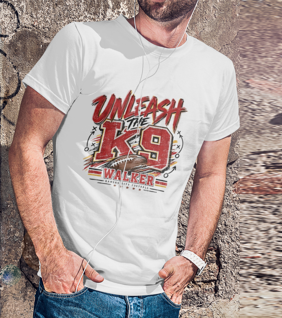 Unleash The K9 Walker Kansas City Football T-Shirt