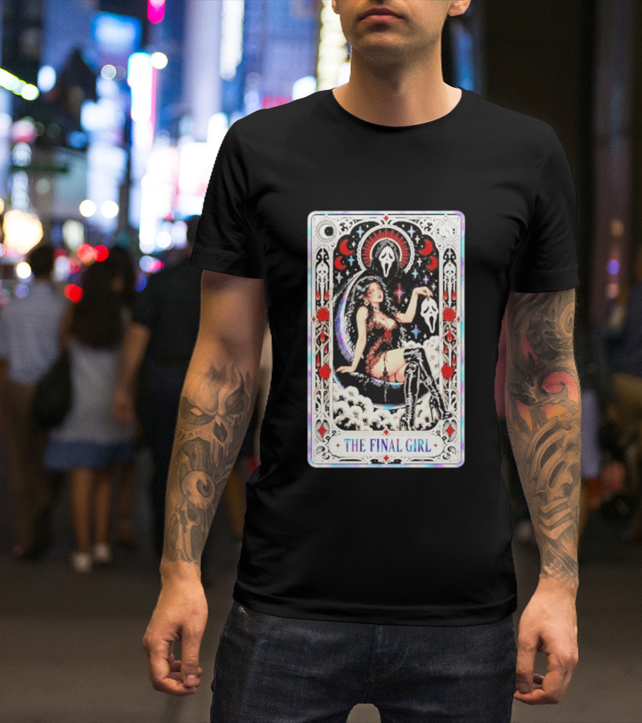 The Final Girl Ghostface Scream Tarot Card Aesthetic T-Shirt