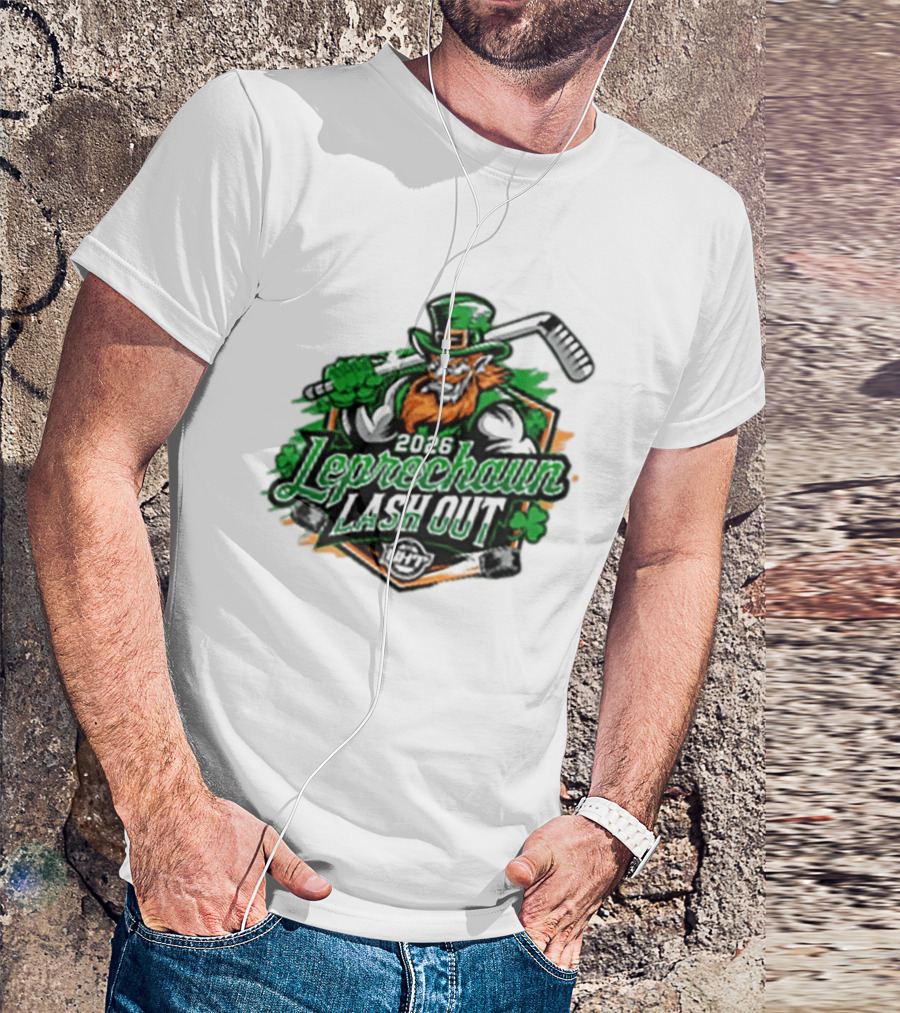 2026 Leprechaun Lash Out Hockey Logo Irish Hockey Players T-Shirt