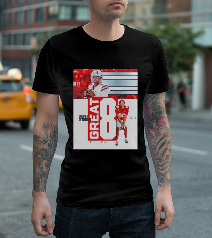 Ohio State Buckeyes Great 8 Julian Sayin Davey O'Brien Award T-Shirt