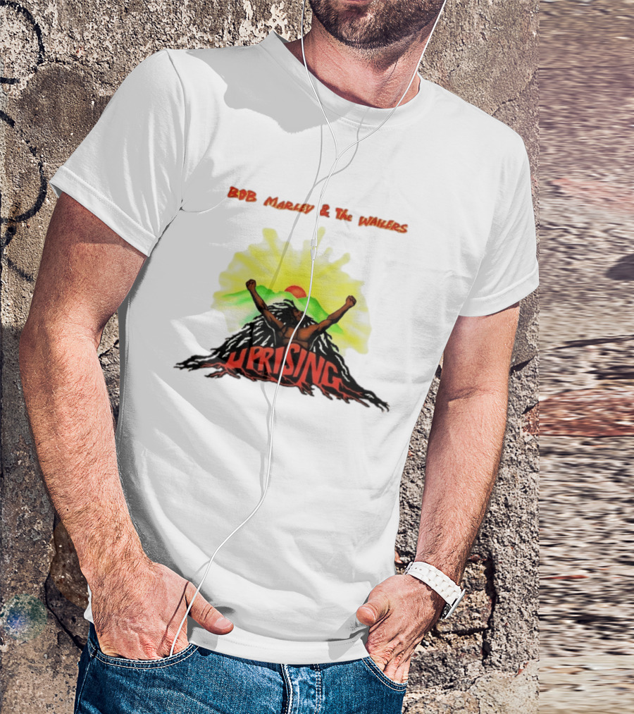 Bob Marley & The Wailers Uprising Reggae Sunburst Mountain T-Shirt