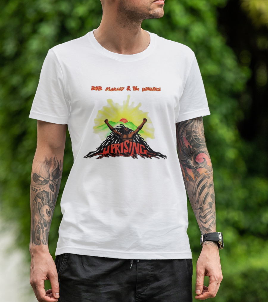 Bob Marley & The Wailers Uprising Reggae Sunburst Mountain T-Shirt