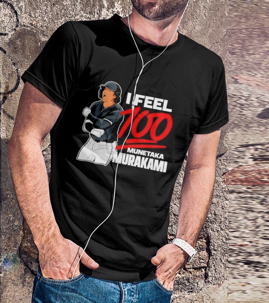 I Feel 100 Munetaka Murakami Baseball MLB Black T-Shirt