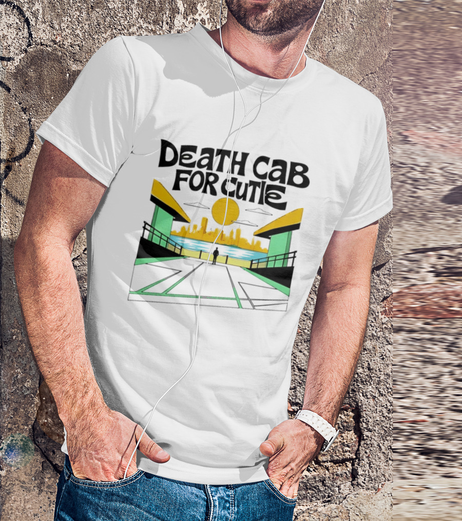 Death Cab For Cutie Skyline Indie Rock City Sunset T-Shirt