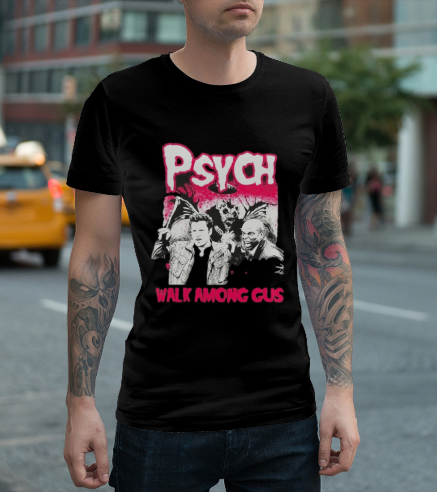 Psych Walk Among Gus Shawn Spencer Burton Guster Comic T-Shirt