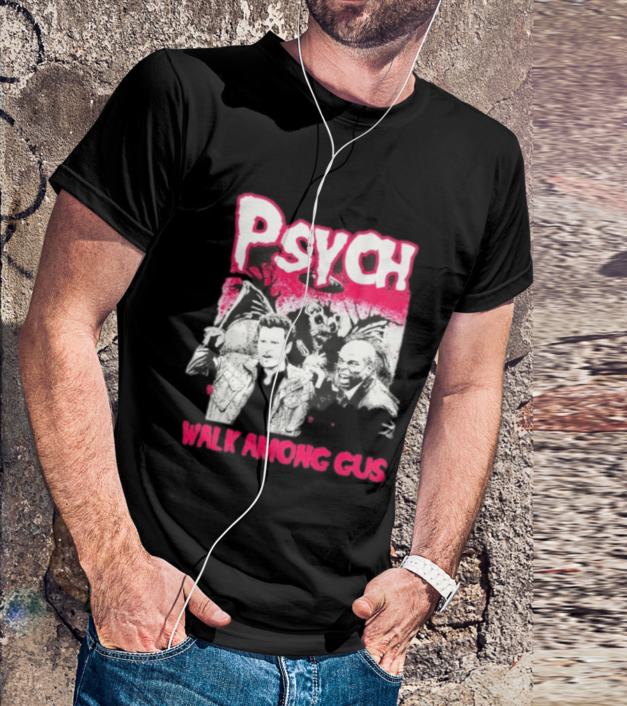 Psych Walk Among Gus Shawn Spencer Burton Guster Comic T-Shirt