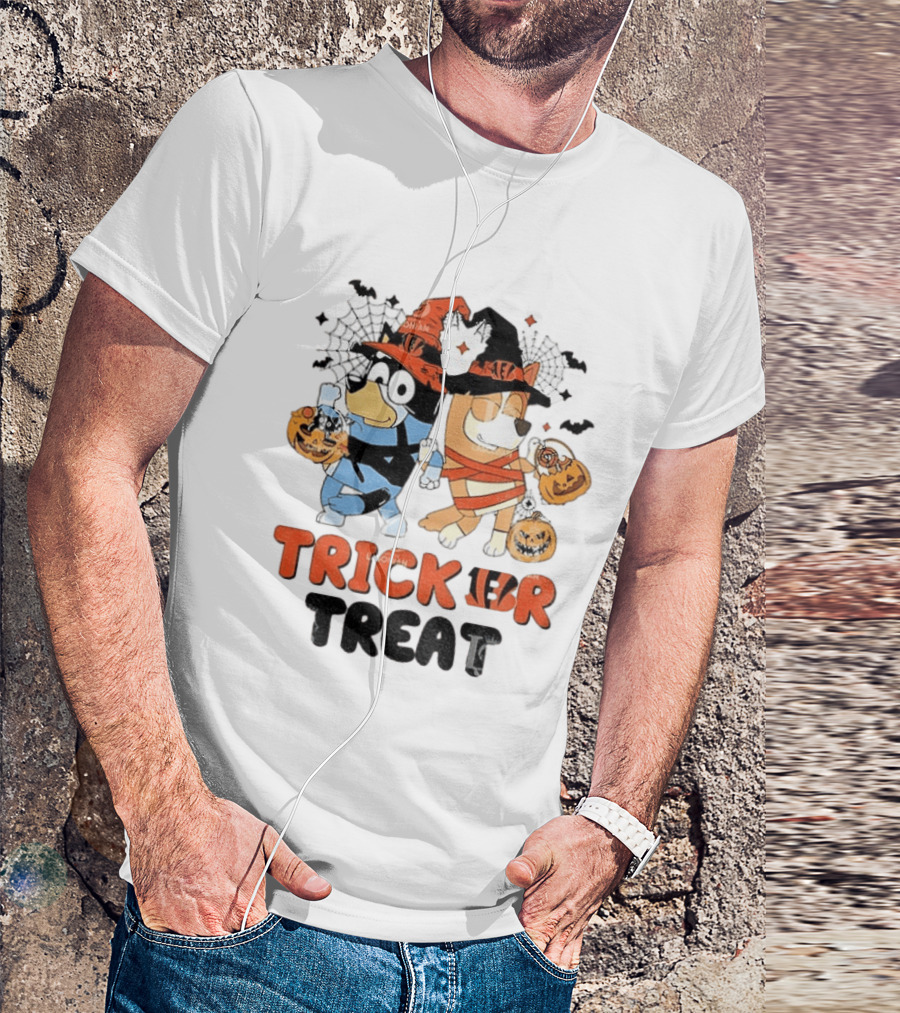 Philadelphia Eagles Bluey Trick Or Treat Halloween Character Costumes T-Shirt