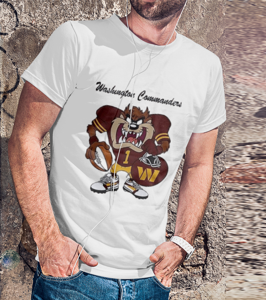 Washington Commanders Taz Looney Tunes Collaboration Football Fan Gear T-Shirt