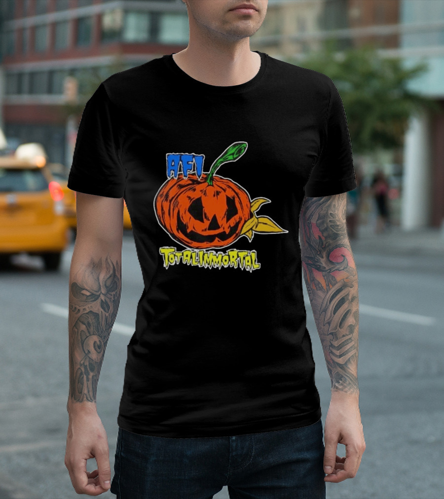 AFI Totalimmortal Halloween Pumpkin Punk Rock Band Merch T-Shirt