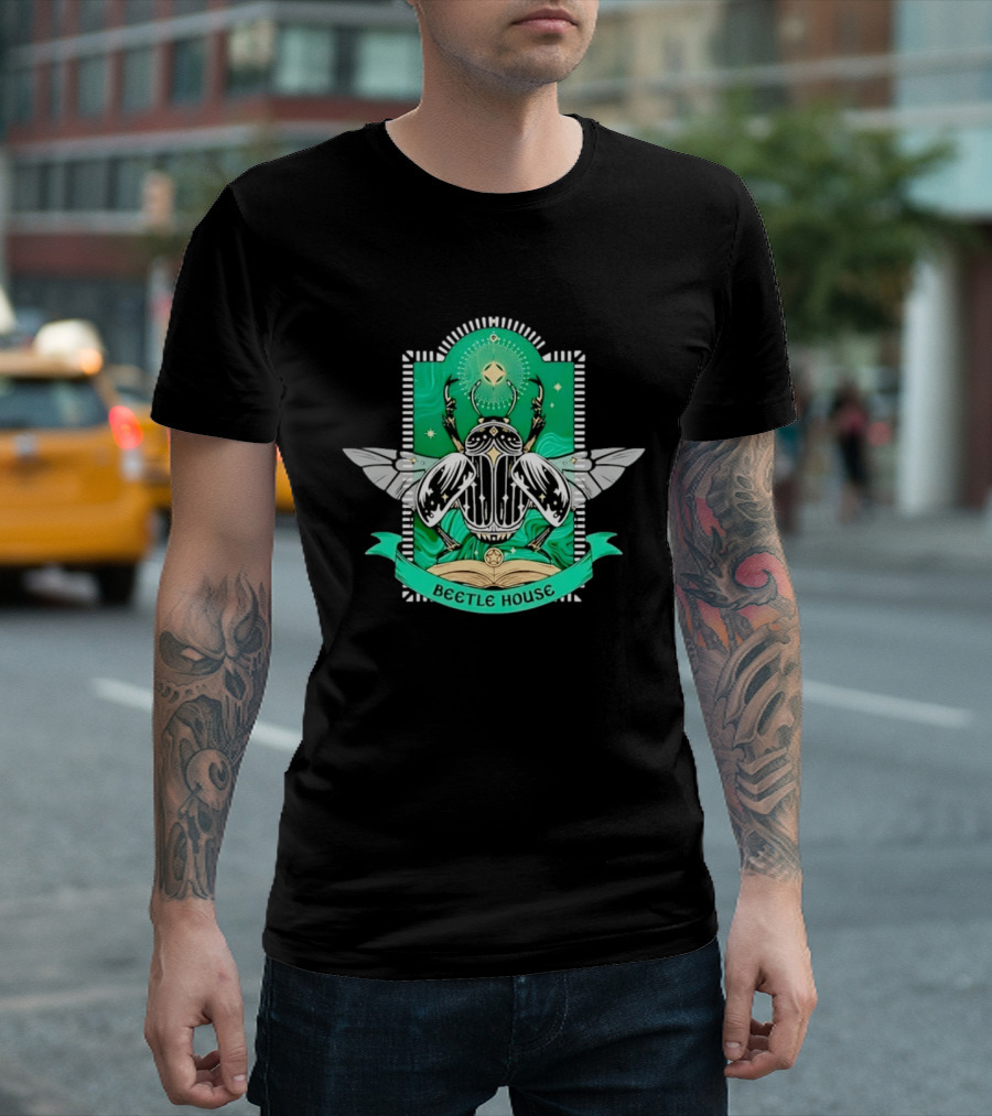 Beetle House Occult Insect Scarab Gothic Mystical Symbolism T-Shirt