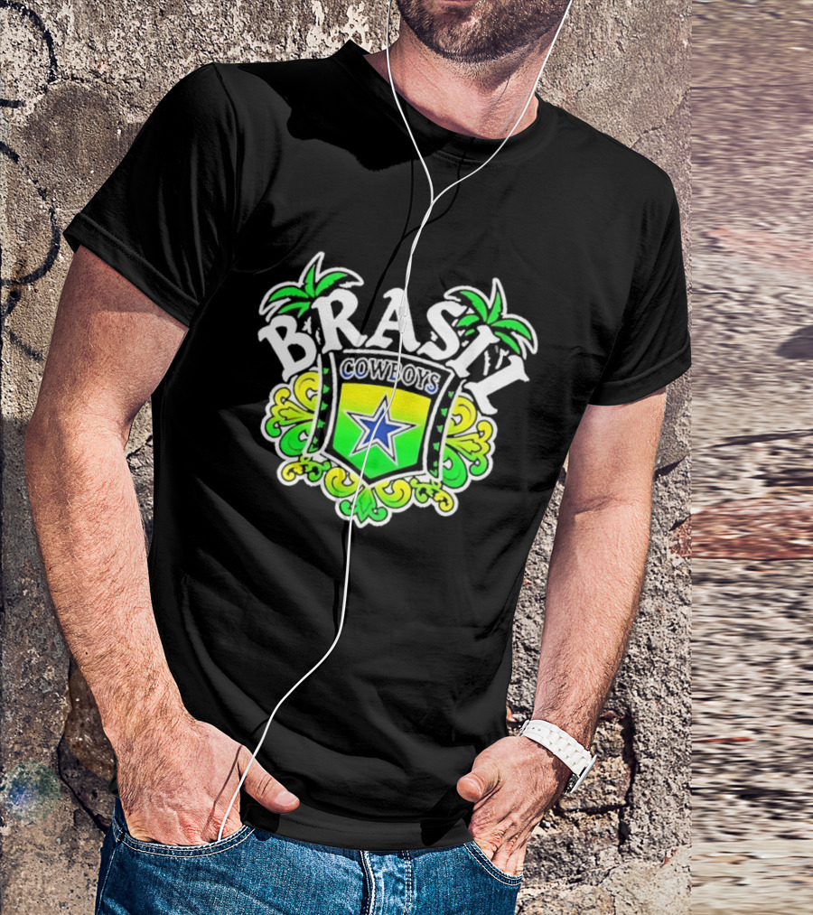 Brasil Cowboys Brazil Badge Palm Stars T-Shirt
