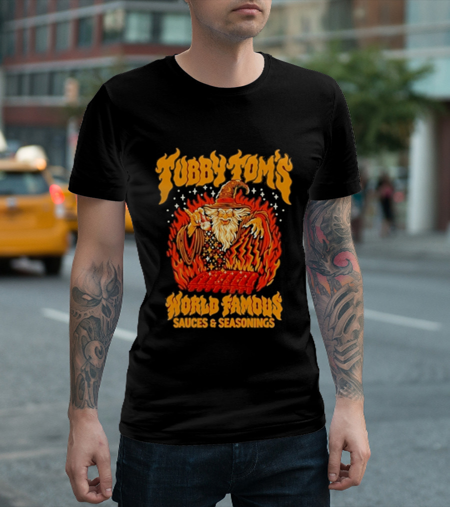 Tubby Tom's World Famous Sauces And Seasonings Wizard T-Shirt