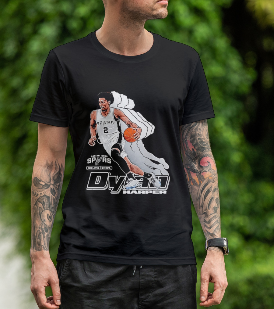 Dylan Harper Number 2 San Antonio Spurs NBA 500 Level @NBPA T-Shirt