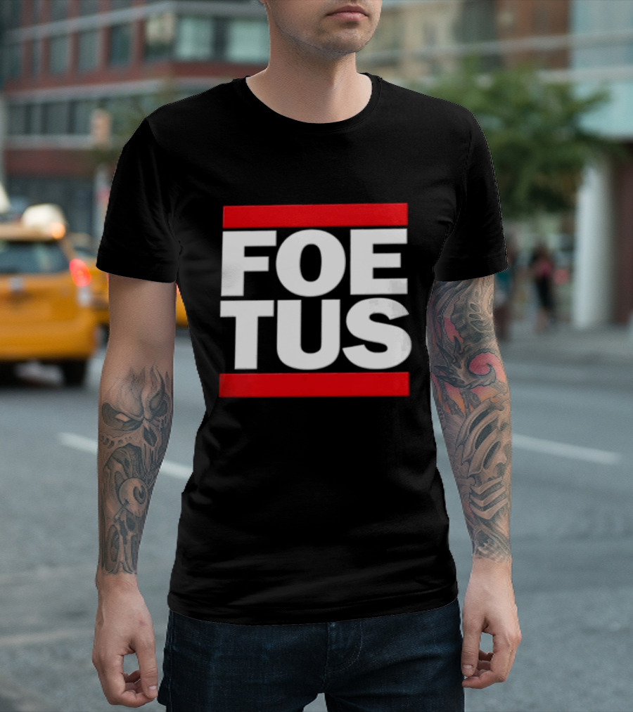 Foetus White Letters With Red Bars T-Shirt