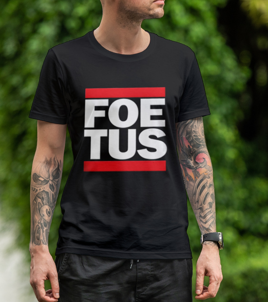 Foetus White Letters With Red Bars T-Shirt