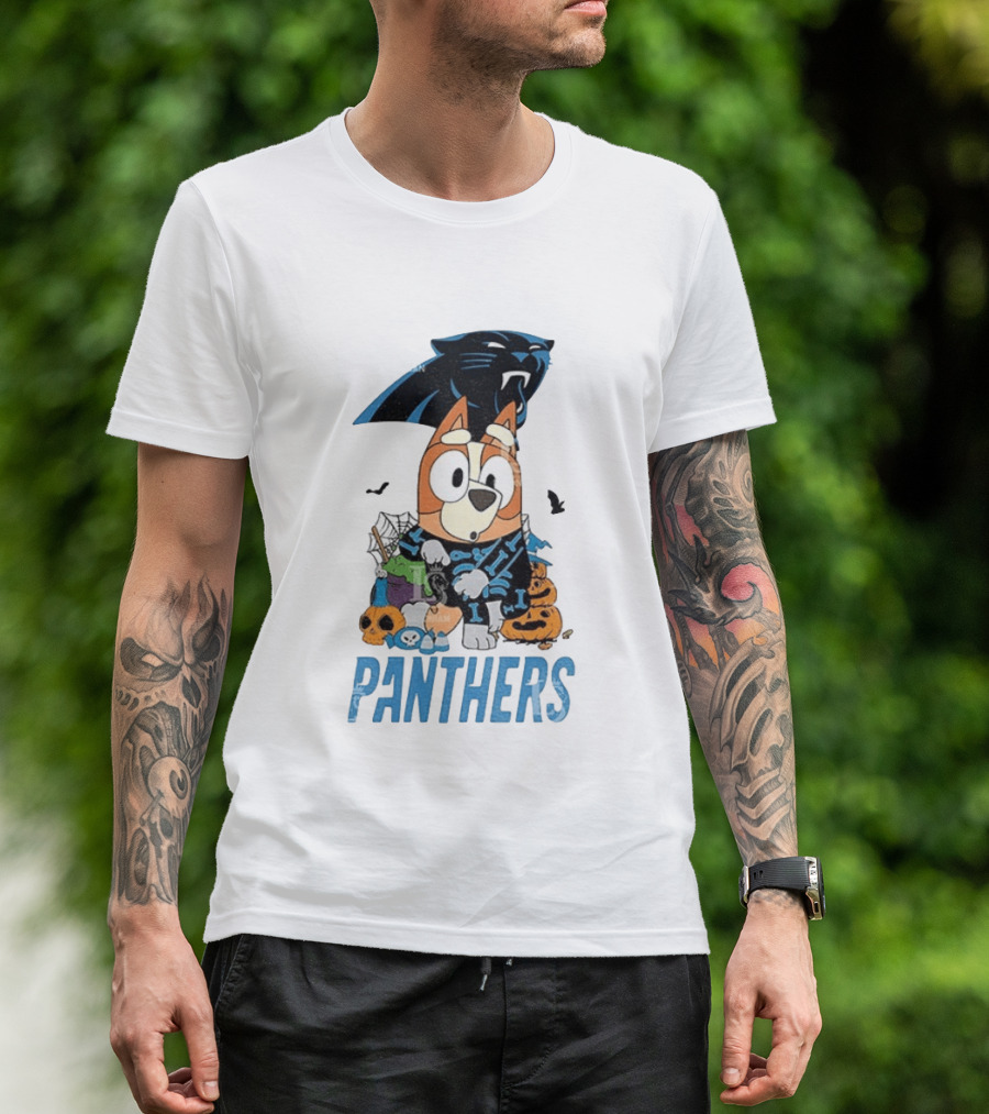 Carolina Panthers Bluey Halloween 2026 Fun Fan Collab T-Shirt