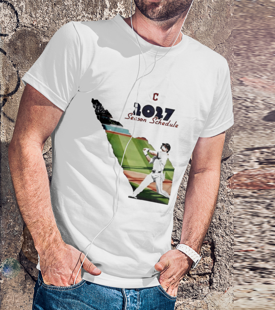 Cleveland Baseball 2027 Season Schedule Batter Action T-Shirt