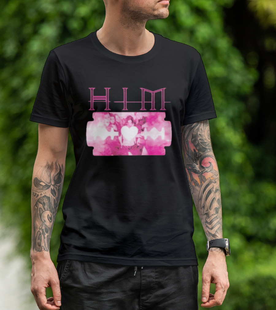 HIM Band Heartagram Razorblade Romance Ville Valo T-Shirt