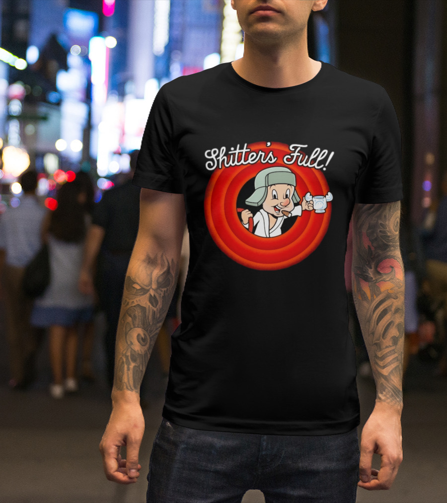 Shitter's Full Cousin Christmas Vacation Cartoon Character Cigar And Robe T-Shirt